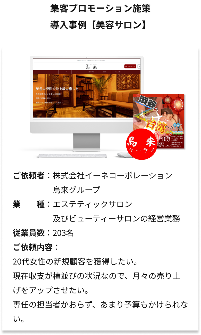 集客プロモーション施策 導入事例【美容サロン】